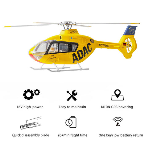 FLYWING EC135 470 Class 2.4G 6CH RC Helicopter – GPS & H1 Flight Controller (Pre-sale)