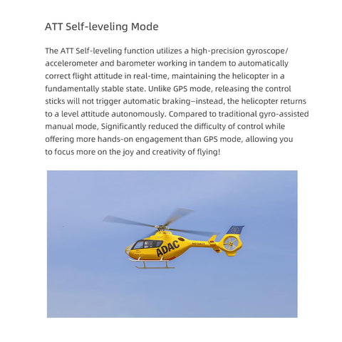FLYWING EC135 470 Class 2.4G 6CH RC Helicopter – GPS & ACE Flight Controller