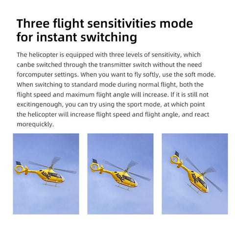 FLYWING EC135 470 Class 2.4G 6CH RC Helicopter – GPS & ACE Flight Controller