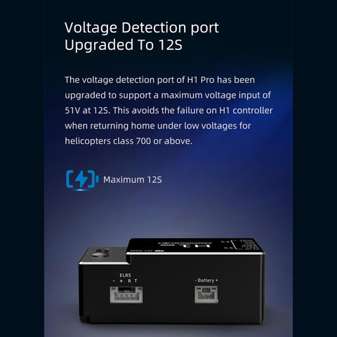 FLYWING H1 Pro Autopilot System, Independent Suspended IMU Expandable Duall GNSS Flight Control Module for H3/HR3 Swashplate Flybarless Helicopters