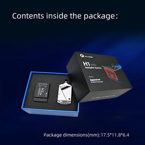 FLYWING H1 Pro Autopilot System, Independent Suspended IMU Expandable Duall GNSS Flight Control Module for H3/HR3 Swashplate Flybarless Helicopters