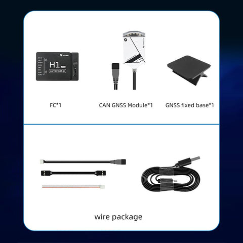 FLYWING H1 Pro Autopilot System, Independent Suspended IMU Expandable Duall GNSS Flight Control Module for H3/HR3 Swashplate Flybarless Helicopters