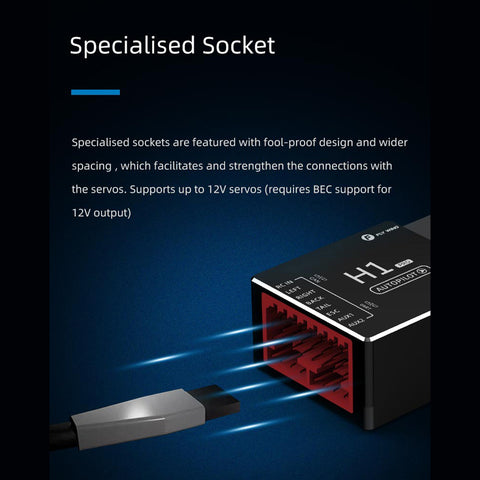 FLYWING H1 Pro Autopilot System, Independent Suspended IMU Expandable Duall GNSS Flight Control Module for H3/HR3 Swashplate Flybarless Helicopters