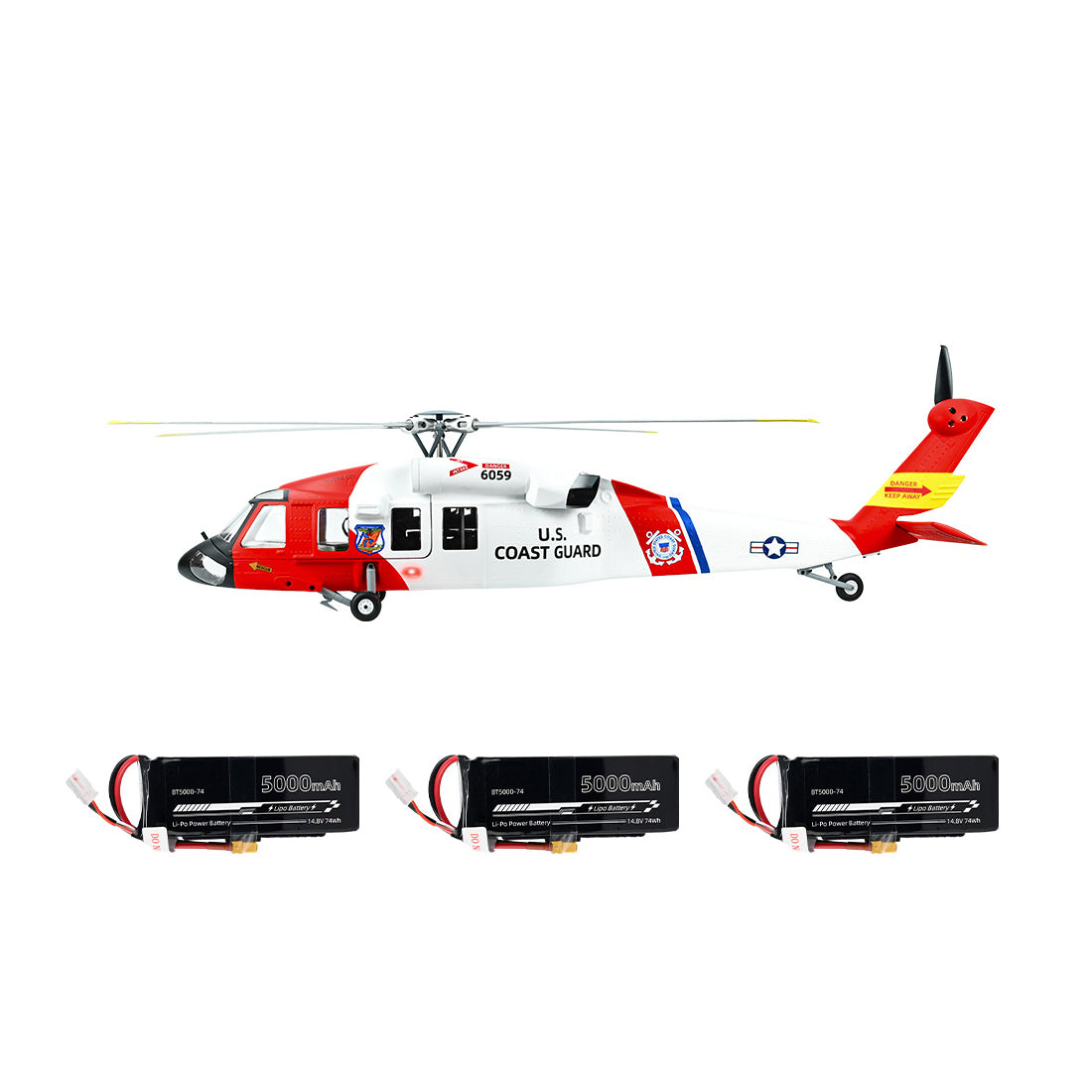 FLYWING MH-60 2.4G 6CH 470-Class Military RC Helicopter with ACE Flight Controller, GPS Positioning & Left/Right-Hand Control (RTF Version) - Pre-sale