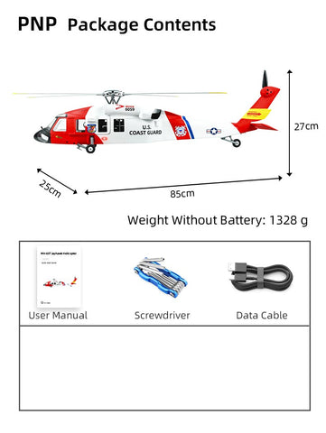 FLYWING MH-60 2.4G 6CH 470-Class Military RC Helicopter with ACE Flight Controller, GPS Positioning & Left/Right-Hand Control (RTF Version)