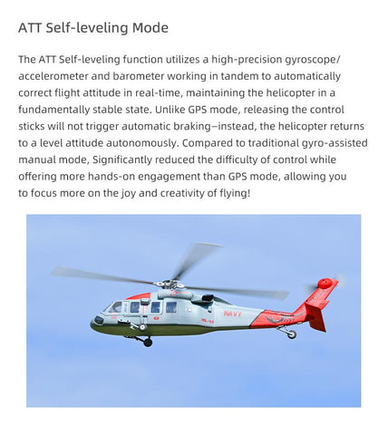 FLYWING MH-60 2.4G 6CH 470-Class Military RC Helicopter with ACE Flight Controller, GPS Positioning & Left/Right-Hand Control (RTF Version)