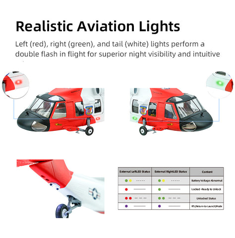 FLYWING MH-60 2.4G 6CH 470-Class Military RC Helicopter with ACE Flight Controller, GPS Positioning & Left/Right-Hand Control (RTF Version)