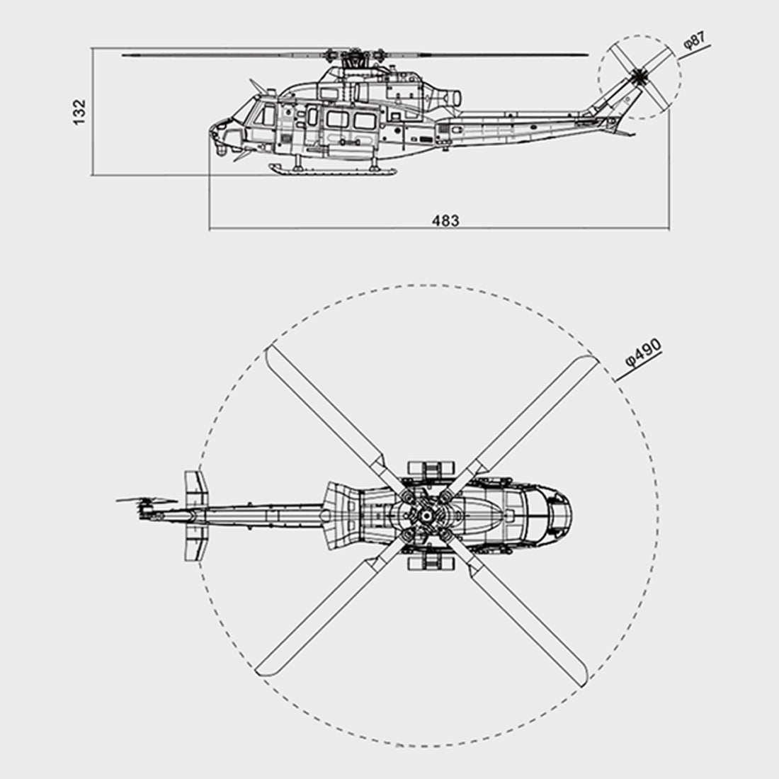 GOOSKY E2 1:35 UH-1Y Venoms Helicopter with GTS Control RC | RTRhobby