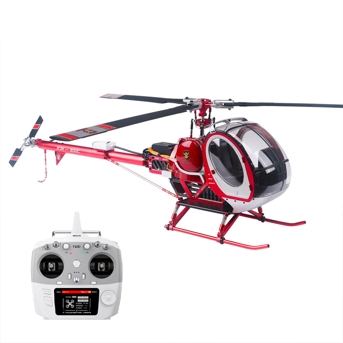 JCZK 300C PRO 2.4G 12CH Flybarless RC Helicopter Model with H1 PRO Smart Flight Control and GPS Positioning