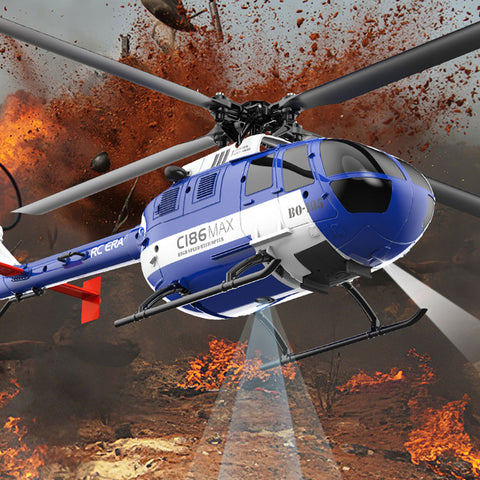 RC ERA C186MAX BO105 Gunship Flybarless RC Helicopter RTF | RTRhobby