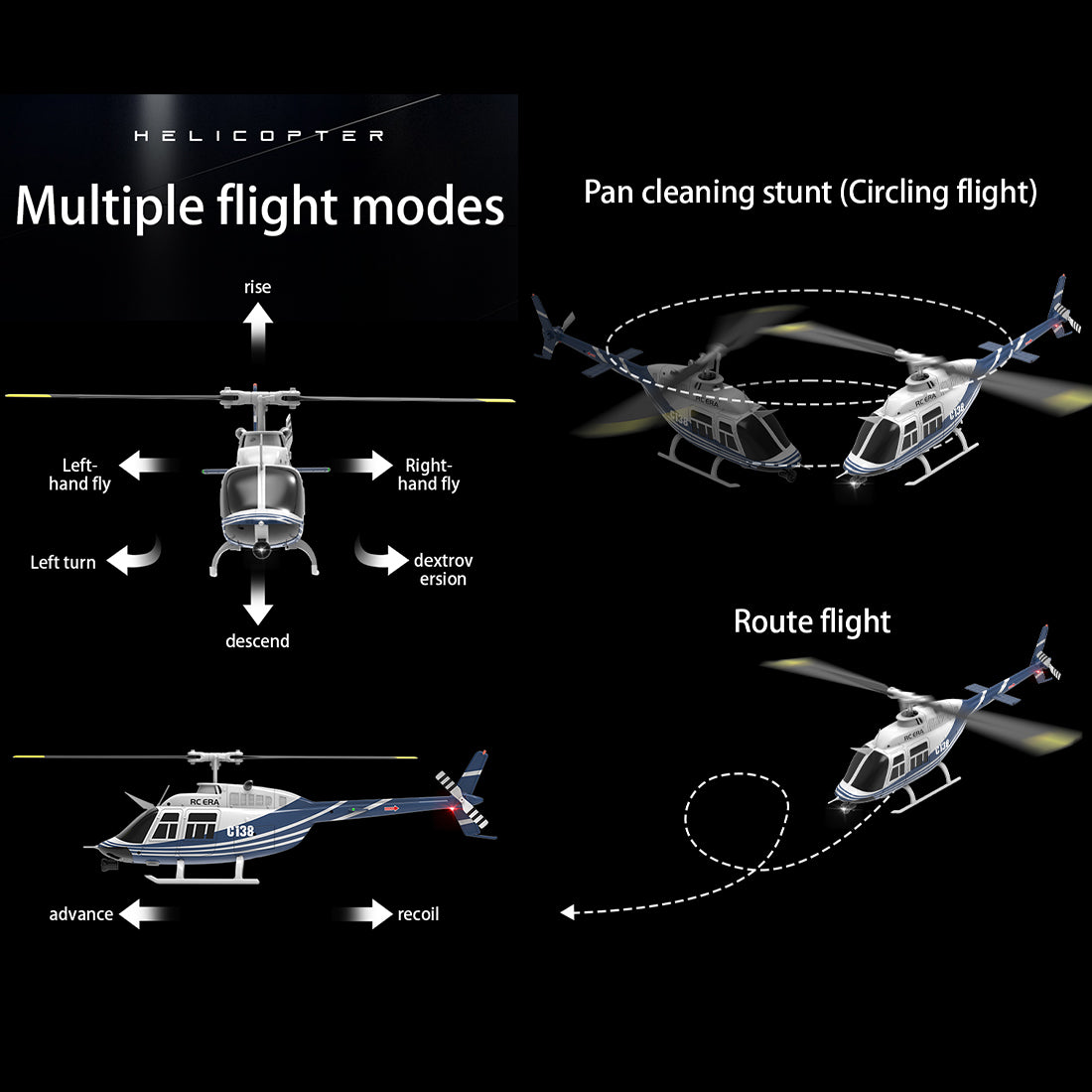 RCERA C138 206 Helicopter with Hold and Flow Position RTF | RTRhobby