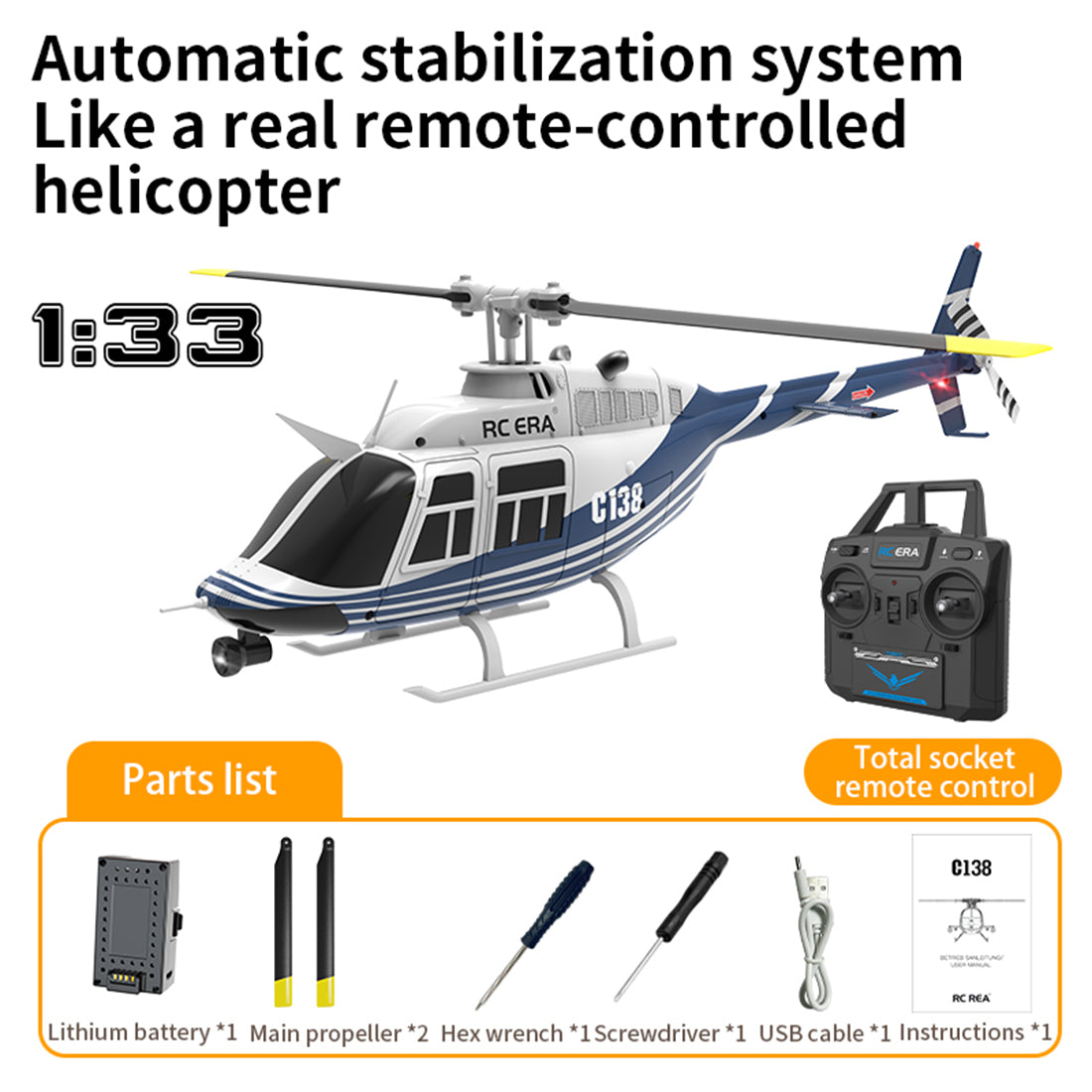 RCERA C138 206 Helicopter with Hold and Flow Position RTF | RTRhobby