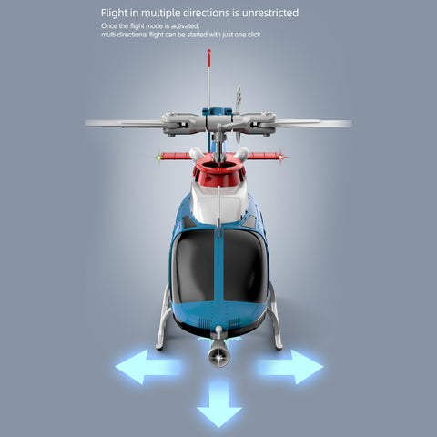 C138PRO 1/33 Scale Bell 206 2.4G 6CH Flybarless Single-Rotor RC Helicopter Model with One-Touch Inverted Flight (RTF Version/Police Livery)