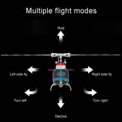 C138PRO 1/33 Scale Bell 206 2.4G 6CH Flybarless Single-Rotor RC Helicopter Model with One-Touch Inverted Flight (RTF Version/Police Livery)
