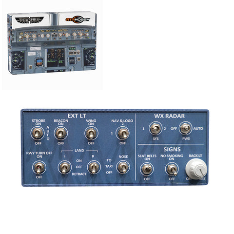 Rowsfire A101 A32x mini Light OVHD OVERHEAD Panel for MSFS 2020 / 2024 - Compatible with Fenix A320 & FBW A32NX - Windows Home Cockpit
