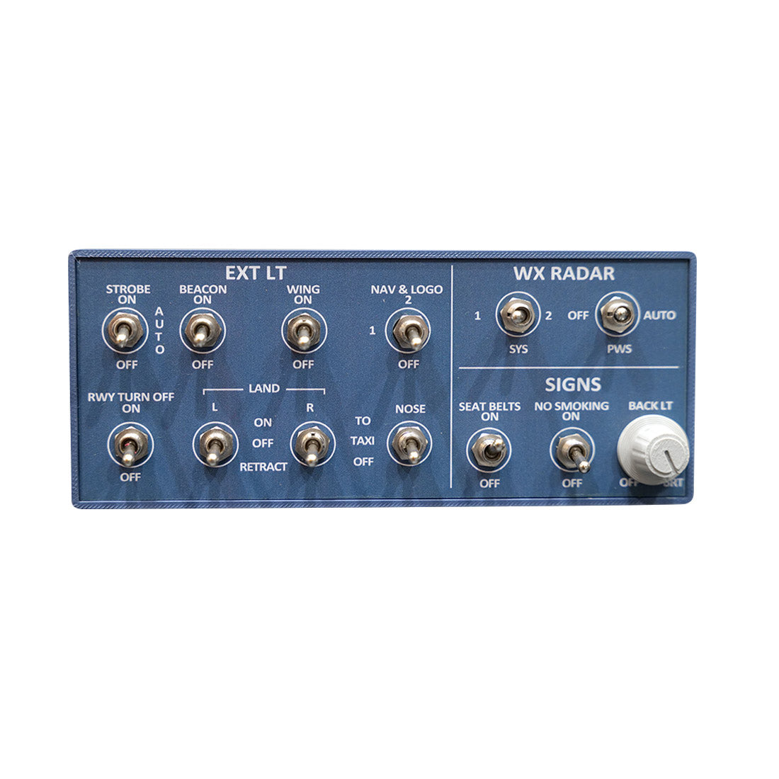 Rowsfire A101 A32x mini Light OVHD OVERHEAD Panel for MSFS 2020 / 2024 - Compatible with Fenix A320 & FBW A32NX - Windows Home Cockpit