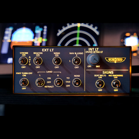 Rowsfire A101 V3.0 A32x mini Light OVHD OVERHEAD Panel for MSFS 2020/2024 (Backlit Edition+Metal Housing) - Compatible with FENIX, FBW, Inibuilds & PMDG - Windows Home Cockpit