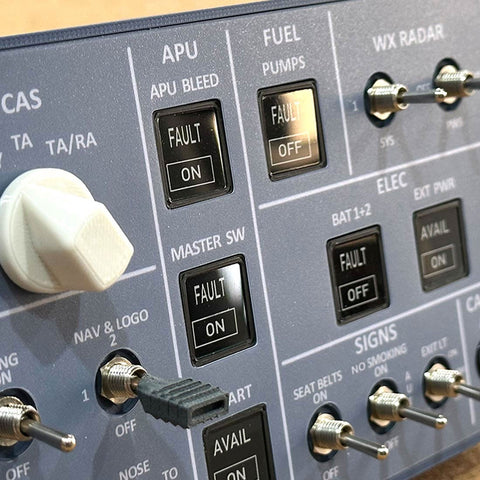 Rowsfire A102 A35X/A32X mini Light OVHD OVERHEAD Panel for MSFS 2020/2024 (Backlit Edition) - Compatible with FENIX, FBW & ini - Windows Flight Sim Home Cockpit