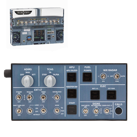 Rowsfire A102 A35X/A32X mini Light OVHD OVERHEAD Panel for MSFS 2020/2024 (Backlit Edition) - Compatible with FENIX, FBW & ini - Windows Flight Sim Home Cockpit