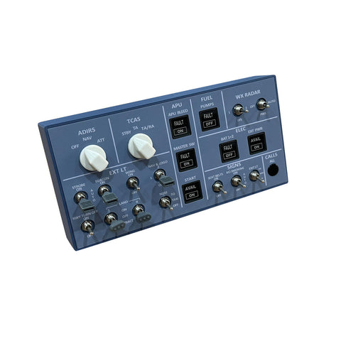 Rowsfire A102 A35X/A32X mini Light OVHD OVERHEAD Panel for MSFS 2020/2024 (Backlit Edition) - Compatible with FENIX, FBW & ini - Windows Flight Sim Home Cockpit