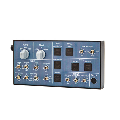 Rowsfire A102 A35X/A32X mini Light OVHD OVERHEAD Panel for MSFS 2020/2024 (Backlit Edition) - Compatible with FENIX, FBW & ini - Windows Flight Sim Home Cockpit