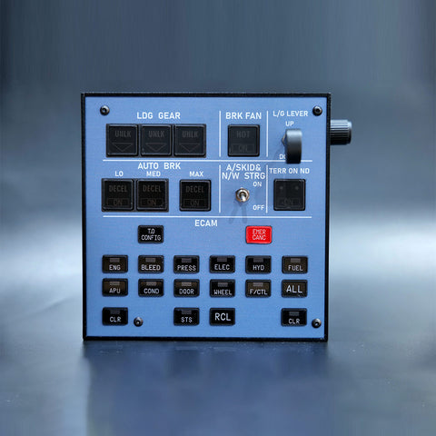 Rowsfire A103 V3.0 A32X/A31X/A350/XECAM HOME COCKPIT Landing Gear Indicator Integrated Panel for MSFS 2020/2024 - Compatible with Fenix, FBW & ini