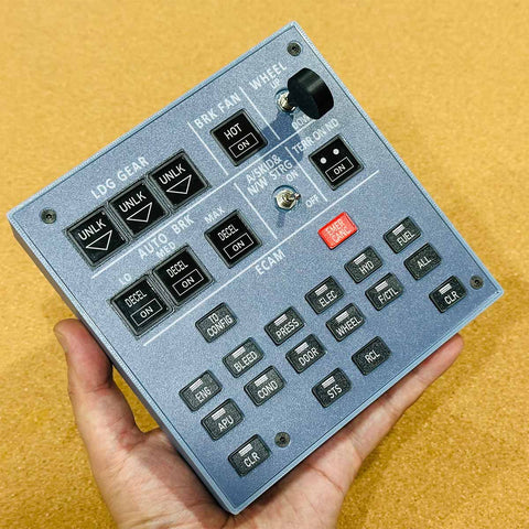 Rowsfire A103 A32X/A31X/A350/XECAM HOME COCKPIT Landing Gear Indicator Integrated Panel for MSFS 2020/2024 - Compatible with Fenix, FBW & ini