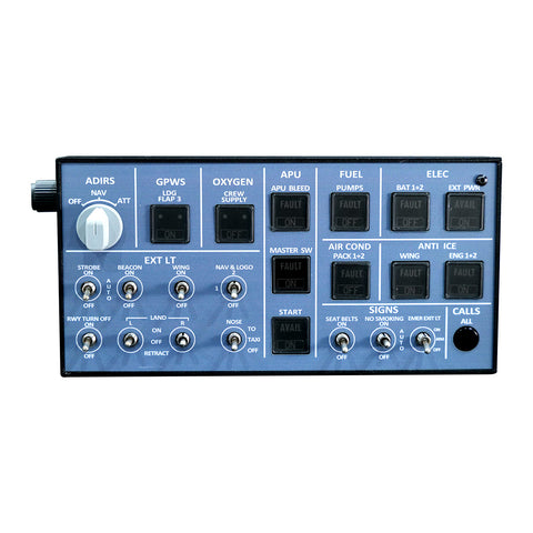 Rowsfire A106 A32X Light OVHD OVERHEAD Panel for MSFS 2020/2024 (Backlit+Metal Housing+Tactile Switches Edition) - Compatible with FENIX A32X, FBW A32X & iniA32X - Windows Flight Sim Home Cockpit