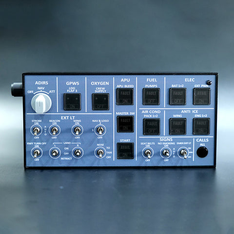 Rowsfire A106 A32X Light OVHD OVERHEAD Panel for MSFS 2020/2024 (Backlit+Metal Housing+Tactile Switches Edition) - Compatible with FENIX A32X, FBW A32X & iniA32X - Windows Flight Sim Home Cockpit