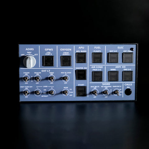 Rowsfire A106 A32X Light OVHD OVERHEAD Panel for MSFS 2020/2024 (Backlit+Metal Housing+Tactile Switches Edition) - Compatible with FENIX A32X, FBW A32X & iniA32X - Windows Flight Sim Home Cockpit