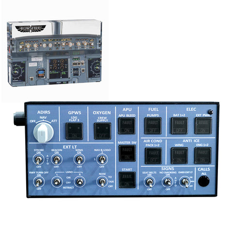 Rowsfire A106 A32X Light OVHD OVERHEAD Panel for MSFS 2020/2024 (Backlit+Metal Housing+Tactile Switches Edition) - Compatible with FENIX A32X, FBW A32X & iniA32X - Windows Flight Sim Home Cockpit