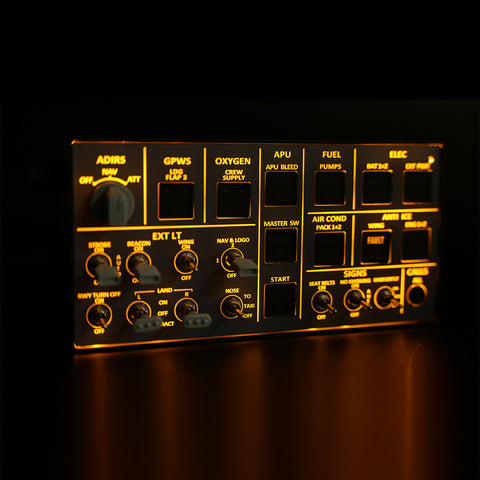 Rowsfire A106 pro A32X Light OVHD OVERHEAD Panel for MSFS 2020/2024 (Backlit+Metal Housing+Tactile Switches Edition) - Compatible with FENIX A32X, FBW A32X & iniA32X - Windows Flight Sim Home Cockpit