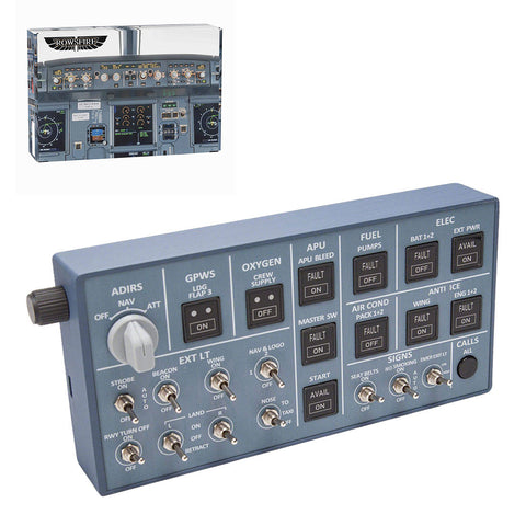 Rowsfire A106 pro A32X pro Light OVHD OVERHEAD Panel Panel for MSFS 2020/2024 (Backlit Edition) - Compatible with FENIX, FBW & ini - Windows Flight Sim Home Cockpit