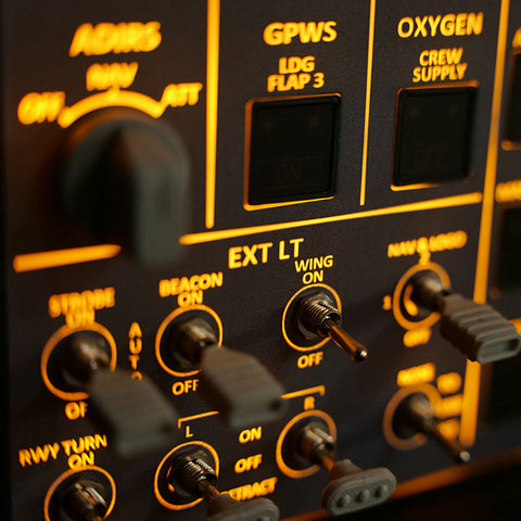 Rowsfire A106 pro A32X Light OVHD OVERHEAD Panel for MSFS 2020/2024 (Backlit+Metal Housing+Tactile Switches Edition) - Compatible with FENIX A32X, FBW A32X & iniA32X - Windows Flight Sim Home Cockpit