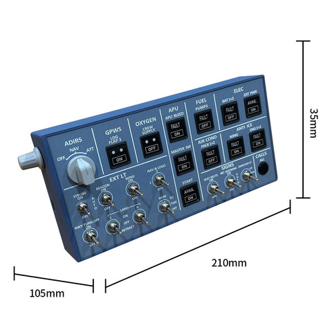 Rowsfire A106 pro A32X pro Light OVHD OVERHEAD Panel Panel for MSFS 2020/2024 (Backlit Edition) - Compatible with FENIX, FBW & ini - Windows Flight Sim Home Cockpit