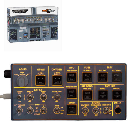 Rowsfire A106 pro A32X pro Light OVHD OVERHEAD Panel Panel for MSFS 2020/2024 (Backlit Edition) - Compatible with FENIX, FBW & ini - Windows Flight Sim Home Cockpit