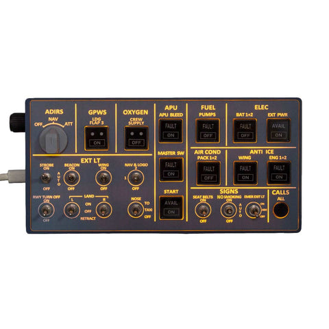 Rowsfire A106 pro A32X pro Light OVHD OVERHEAD Panel Panel for MSFS 2020/2024 (Backlit Edition) - Compatible with FENIX, FBW & ini - Windows Flight Sim Home Cockpit