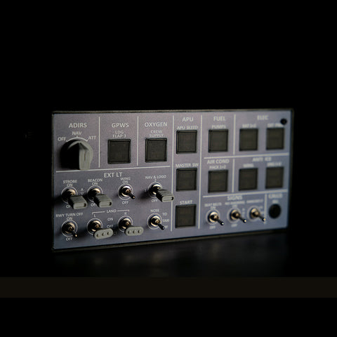 Rowsfire A106 pro A32X Light OVHD OVERHEAD Panel for MSFS 2020/2024 (Backlit+Metal Housing+Tactile Switches Edition) - Compatible with FENIX A32X, FBW A32X & iniA32X - Windows Flight Sim Home Cockpit
