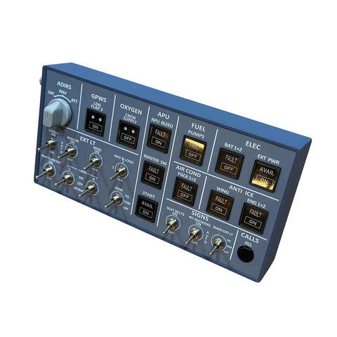 Rowsfire A106 pro A32X pro Light OVHD OVERHEAD Panel Panel for MSFS 2020/2024 (Backlit Edition) - Compatible with FENIX, FBW & ini - Windows Flight Sim Home Cockpit