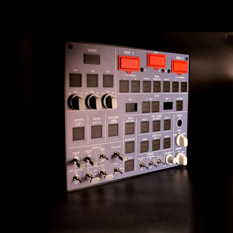Rowsfire A107 A32X MAX Light OVHD OVERHEAD Panel for MSFS 2020/2024 (Backlit Edition) - Compatible with FENIX, FBW & ini - Windows Flight Sim Home Cockpit