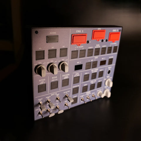 Rowsfire A107 A32X MAX Light OVHD OVERHEAD Panel for MSFS 2020/2024 (Backlit Edition) - Compatible with FENIX, FBW & ini - Windows Flight Sim Home Cockpit