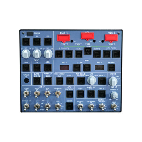 Rowsfire A107 A32X MAX Light OVHD OVERHEAD Panel for MSFS 2020/2024 - Compatible with FENIX, FBW & ini - Windows Flight Sim Home Cockpit