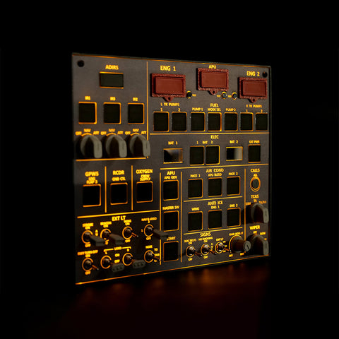 Rowsfire A107 A32X MAX Light OVHD OVERHEAD Panel for MSFS 2020/2024 (Backlit Edition) - Compatible with FENIX, FBW & ini - Windows Flight Sim Home Cockpit
