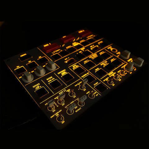 Rowsfire A107 A32X MAX Light OVHD OVERHEAD Panel for MSFS 2020/2024 (Backlit Edition) - Compatible with FENIX, FBW & ini - Windows Flight Sim Home Cockpit