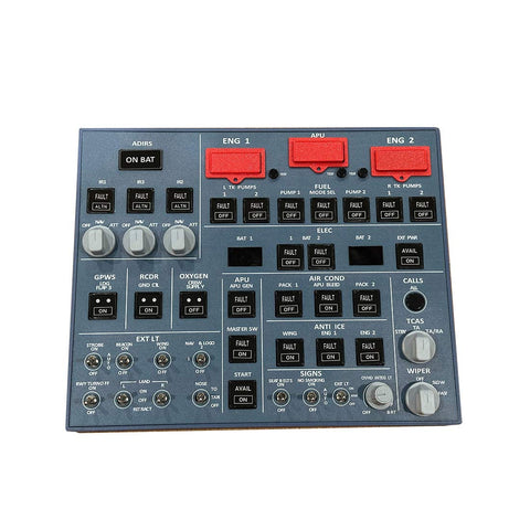 Rowsfire A107 A32X MAX Light OVHD OVERHEAD Panel Panel  for MSFS 2020/2024 (Backlit Edition) - Compatible with FENIX, FBW & ini - Windows Flight Sim Home Cockpit