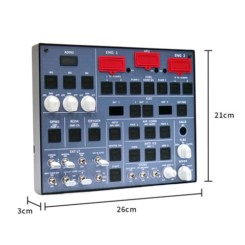 Rowsfire A107 A32X MAX Light OVHD OVERHEAD Panel for MSFS 2020/2024 (Backlit Edition) - Compatible with FENIX, FBW & ini - Windows Flight Sim Home Cockpit