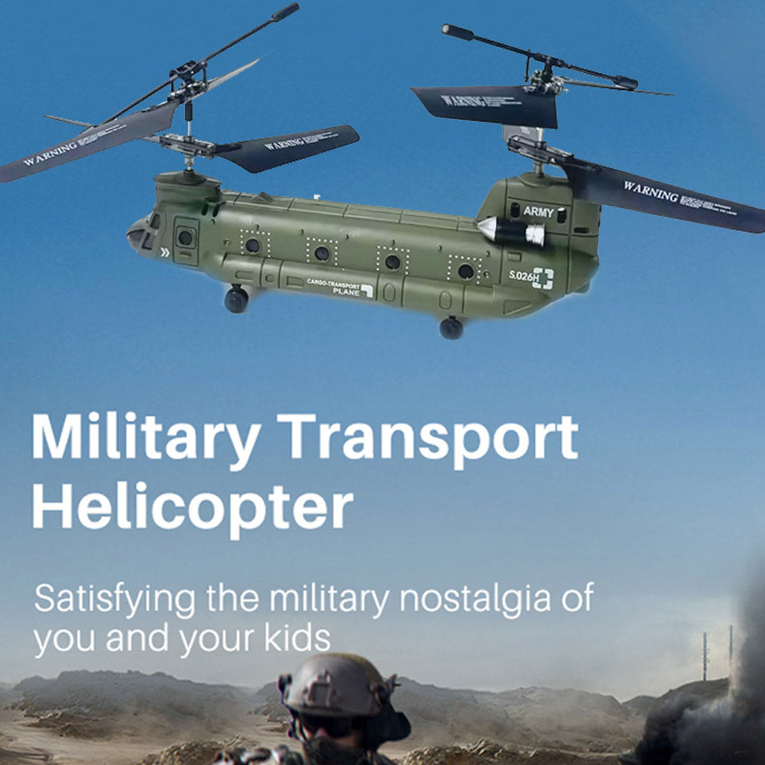 S026H Dual-Rotor Transport Military Aerocraft RTF | RTRhobby