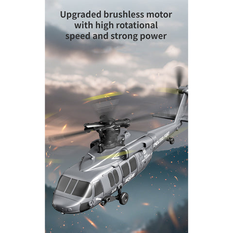 UH-60 2.4G 5CH Flybarless Scale RC Helicopter Model with Barometric Altitude Hold, Optical Flow Positioning & One-Key Inverted Flight (RTF)