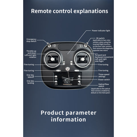 UH-60 2.4G 5CH Flybarless Scale RC Helicopter Model with Barometric Altitude Hold, Optical Flow Positioning & One-Key Inverted Flight (RTF)