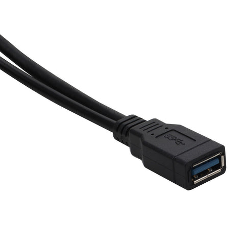 USB 3.0 Extension Cable, Dual A Male to A Female Adapter, High-Speed Data Transfer Cable with Auxiliary Power for External Hard Drives + 12-Port USB Charging Station, Multi-Device 5V Intelligent USB Charger with Global Plug Options